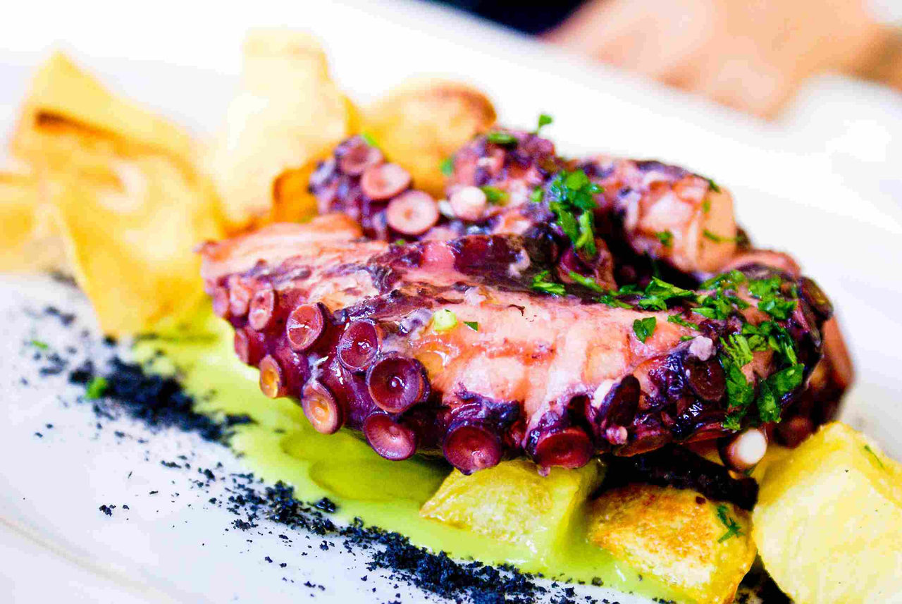 plato de pulpo a la gallega con cachelos